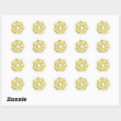 Gele scrunchie ronde sticker (Vel)
