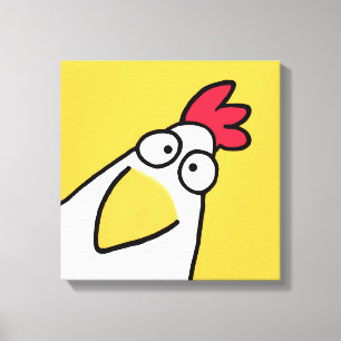 Gele SERIEUZE CHICKEN door Sandra Boynton Canvas Afdruk