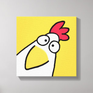 Gele SERIEUZE CHICKEN door Sandra Boynton Canvas Afdruk
