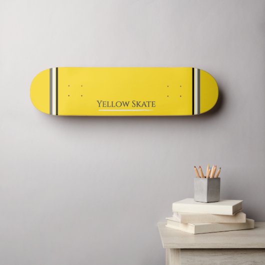 Gele Skateboard (Muurkunst (Horizontaal))
