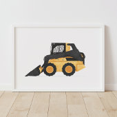 Gele Skid Steer Bouw Decoratie voor Kinderkamers