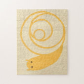 Gele slak op de achtergrond van Cream Legpuzzel (Verticaal)