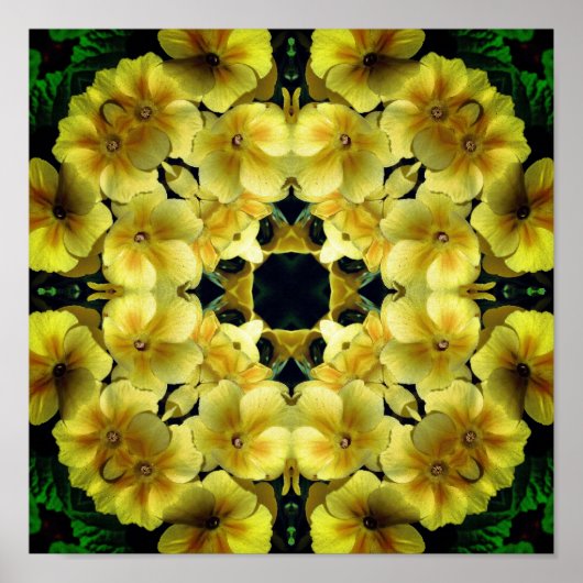 Gele Sleutelbloem Bloem Kunst Poster (Voorkant)