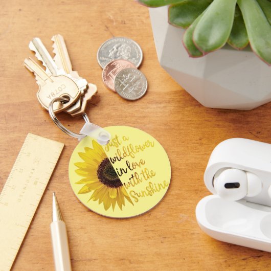 Gele Sleutelhanger van de Button met Citaat (Bureau)