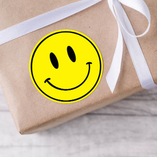 Gele Smiley Een Happy Dude/Gal Verjaardag Stickers