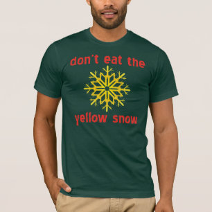 Gele sneeuw t-shirt