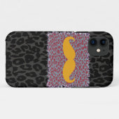 Gele snor- en luipdruk Case-Mate iPhone case (Achterkant (horizontaal))