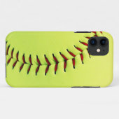Gele softbal bal Case-Mate iPhone case (Achterkant (horizontaal))