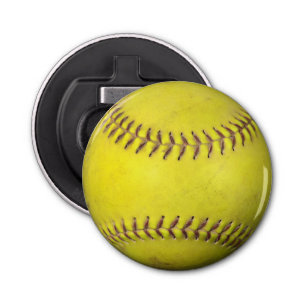 Gele Softball Button Flesopener