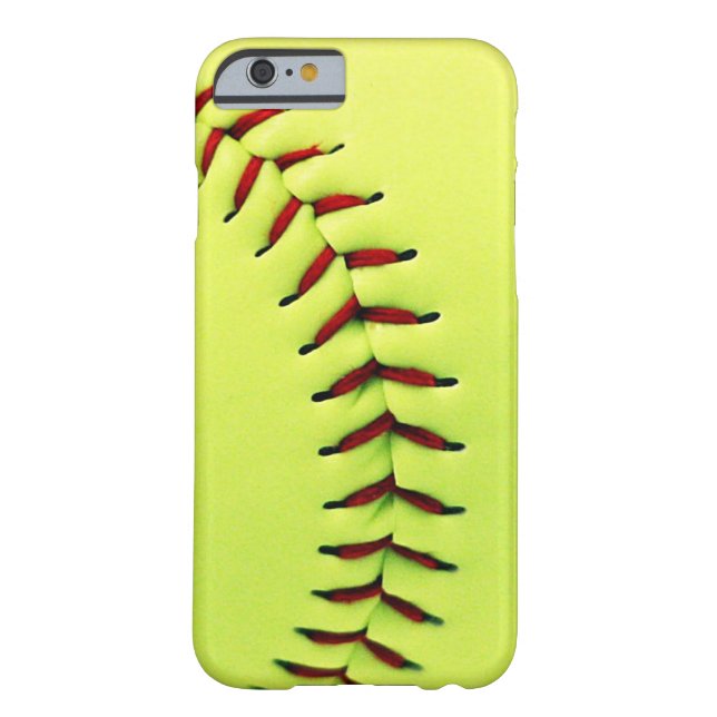 Gele softball Case-Mate iPhone case (Achterkant)