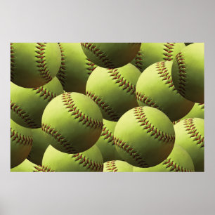 Gele Softball Fastpitch Multiball Poster