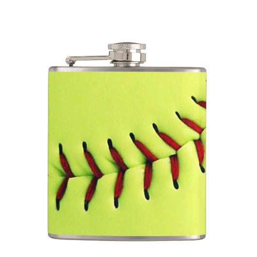 Gele softball heupfles (Voorkant)