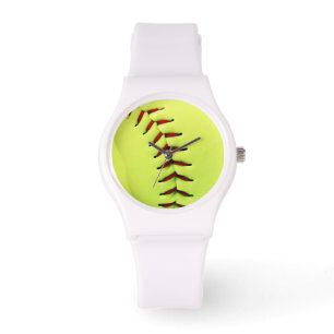 Gele softball horloge