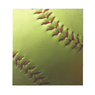 Gele Softball-laptop Notitieblok