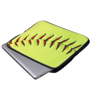 Gele softball laptop sleeve