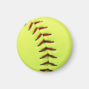 Gele softball magneet