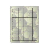 Gele Softball Multiball Calendar Blank Notitieblok (Gedraaid)