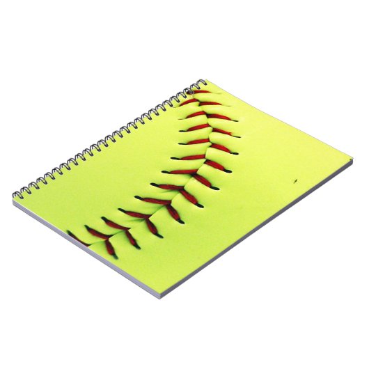 Gele softball notitieboek (Linkerzijde)