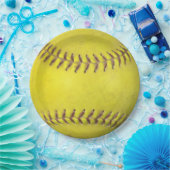 Gele Softball Papieren Bordje (Feest)