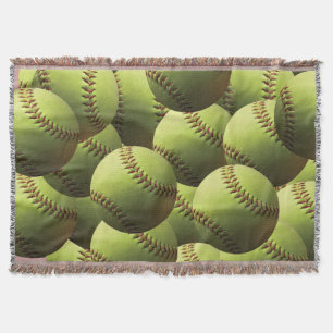 Gele Softball Pattered Deken