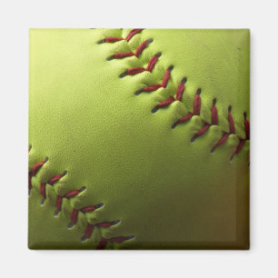 Gele Softball Plain Magneet