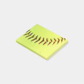 Gele softball post-it® notes (Schuin)