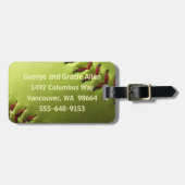 Gele Softball Single Bagagelabel (Voorkant horizontaal)