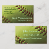 Gele Softball Visitekaartje (Voorkant / Achterkant)