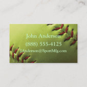 Gele Softball Visitekaartje (Achterkant)