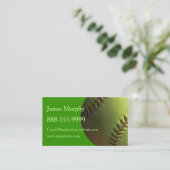 Gele Softball Visitekaartje (Staand voorkant)