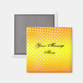 Gele Sparkle Magnet Magneet (Voorkant / Achterkant)