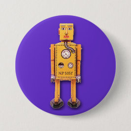 Gele Speelgoed Robot Round Button