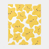 Gele speelse ster fleece deken (Voorkant)
