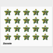 Gele Spin Ster Sticker (Vel)