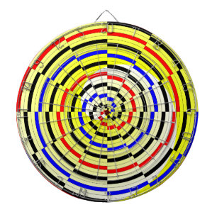 Gele spiralen door Kenneth Yoncich Dartbord