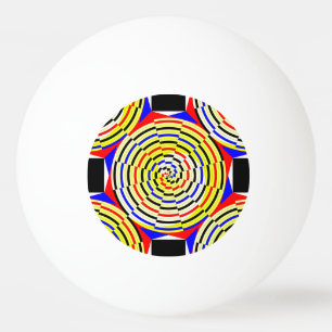 Gele spiralen door Kenneth Yoncich Pingpongballen
