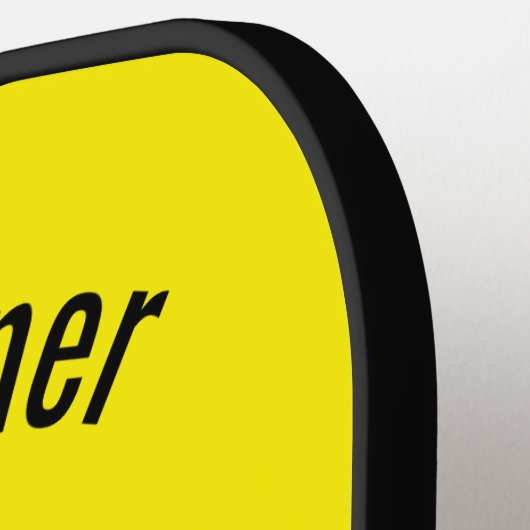 Gele sport Funny Space Telescope Sjabloon tekst Pickleball Paddle (Links Detail)