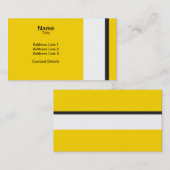 Gele sportscar Stripe Visitekaartje (Voorkant / Achterkant)