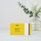 Gele sportscar Stripe Visitekaartje (Staand voorkant)