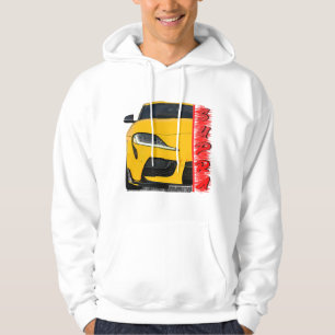 Gele sportwagen hoodie