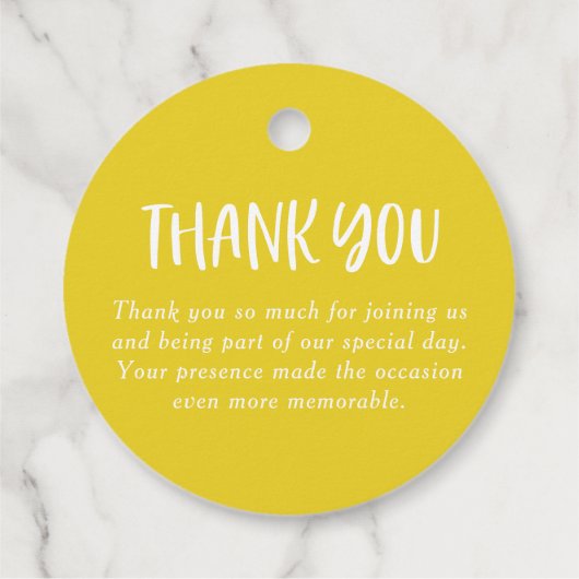 Gele Sprinkle Donut Verjaardagsfeest Dank u Bedankjes Labels (Achterkant)