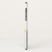 Gele staafjes met meisjesgrijze strepen en naam Case-Mate iPhone case (Achterkant/links)