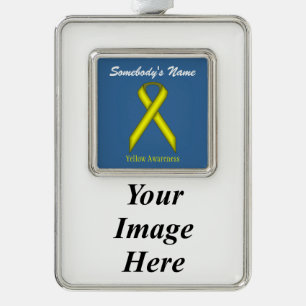 Gele standaard lint tmpl(V-I) door Kenneth Yoncich Verzilverd Kader Ornament