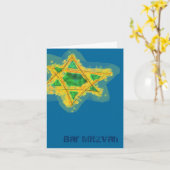 Gele ster Bar Mitzvah-kaart Kaart (Gele Bloem)