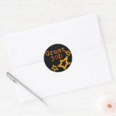 gele ster goed werk ronde sticker (Envelop)