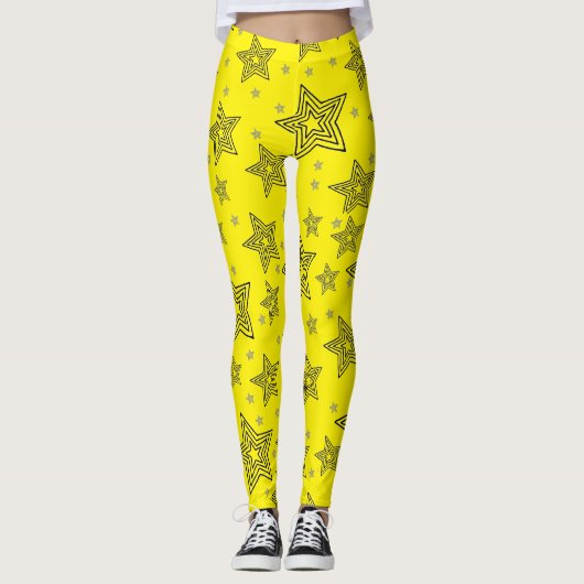 Gele Ster Leggings (Voorkant)