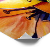 Gele ster van Bethlehem waterverf kunst Poster (Hoek)