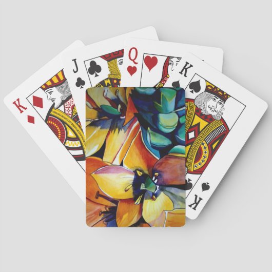 Gele ster van Bethlehem waterverf kunst Speelkaarten (Achterkant)