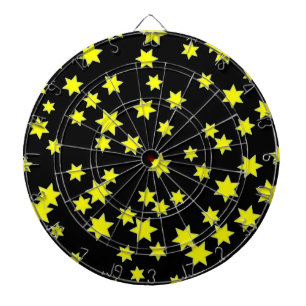 Gele sterren dartbord