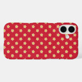 Gele sterren op rood  patroon Case-Mate iPhone case (Achterkant (horizontaal))